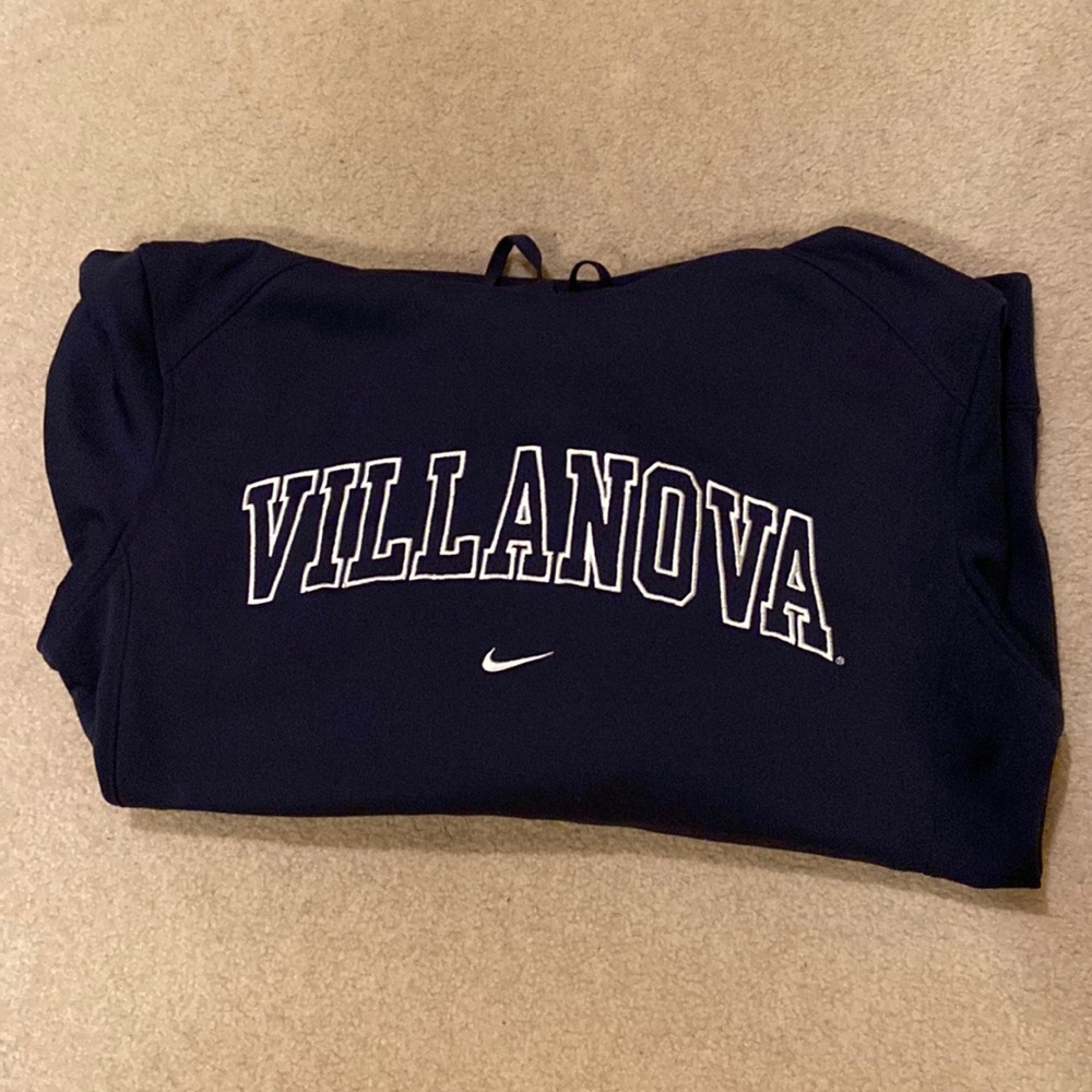 Villanova Mens Small Navy Blue Nike Hoodie Size Small